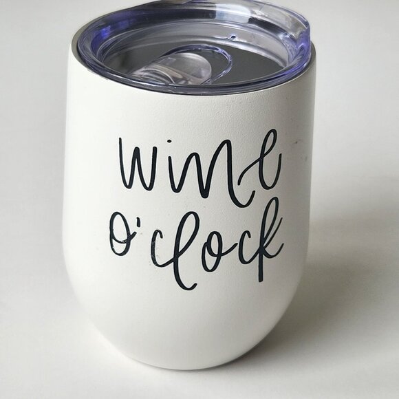 Sweet Water Decor Other - Wine O'Clock Stainless Steel Insulated Tumbler With Lid Sweet Water Decor Party